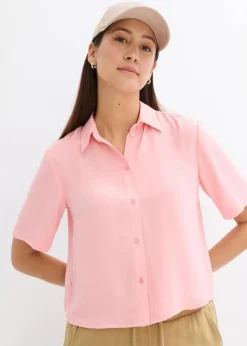 Boxy Bluse aus leichtem Crêpe