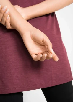 Boxy-Longshirt mit kurzen Ärmeln