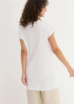 Boxy-Longshirt mit kurzen Ärmeln