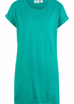 Boxy-Longshirt mit kurzen Ärmeln