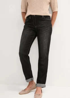 Boyfriend Jeans Mid Waist, Stretch