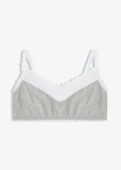 Bralette ohne Bügel mit ​Baumwolle und Spitze