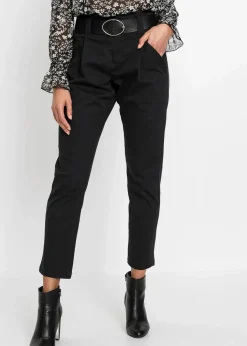 Bundfaltenhose aus Baumwolle