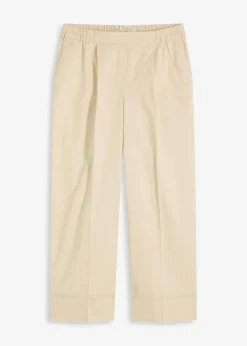 Bundfaltenhose aus Baumwollstretch