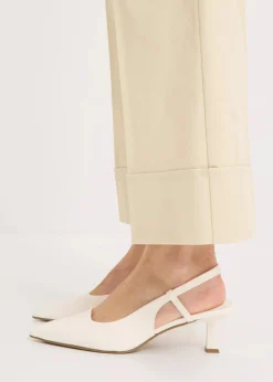 Bundfaltenhose aus Baumwollstretch