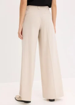 Bundfaltenhose aus fließendem Viskose-Mix