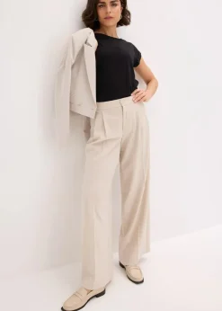 Bundfaltenhose aus fließendem Viskose-Mix