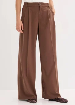 Bundfaltenhose aus fließendem Viskose-Mix