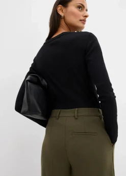 Bundfaltenhose aus Viskose-Mix