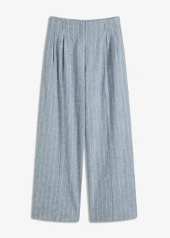 Bundfaltenhose mit Leinenanteil