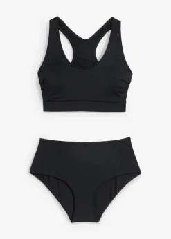 Bustier-Bikini mit Ringerrücken (2-tlg. Set)