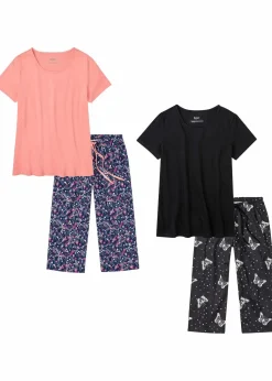Capri Pyjama aus reiner Baumwolle (2er Pack)