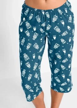 Capri Pyjama mit kurzen Ärmeln