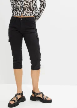 Capri-Hose aus elastischem Baumwoll-Mix