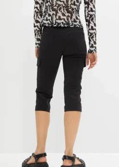 Capri-Hose aus elastischem Baumwoll-Mix