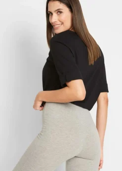 Capri-Leggings mit Raffung (2er Pack)