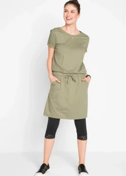 Capri-Leggings mit Spitzendetail