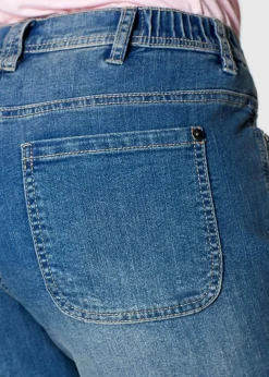 Cargo Jeans, Mid Waist, Stretch