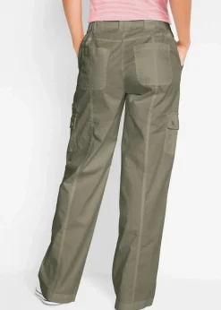 Cargohose aus Baumwolle, Mid Waist