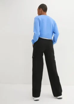 Cargohose aus Baumwolle, Mid Waist