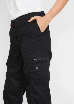 Cargohose aus Baumwolle, Mid Waist