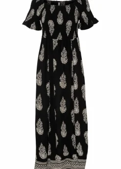 Carmen-Kleid aus fließender Viskose