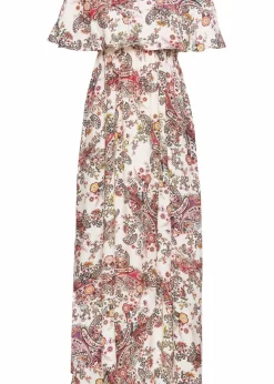 Carmen-Kleid aus fließender Viskose