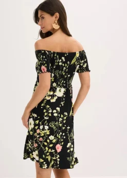 Carmen-Kleid aus softem Viskose-Mix