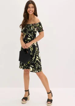 Carmen-Kleid aus softem Viskose-Mix