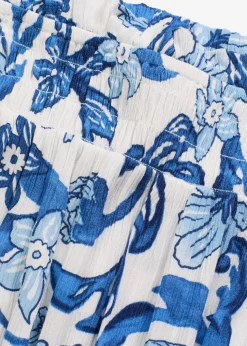 Carmen-Kleid aus strukturierter Viskose