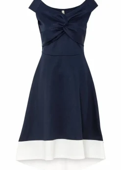 Carmen-Kleid mit Knotendetail