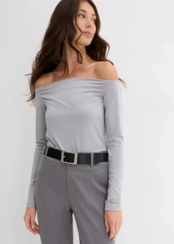 Carmenshirt aus leichtem Jersey