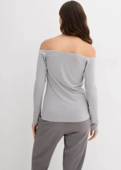 Carmenshirt aus leichtem Jersey