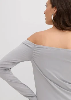 Carmenshirt aus leichtem Jersey