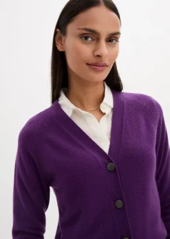 Cashmerestrickjacke mit Good Cashmere Standard®-Anteil