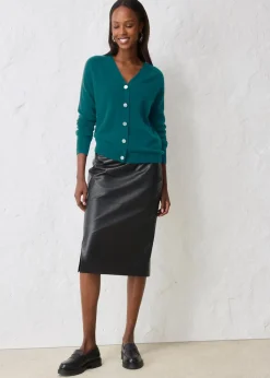 Cashmerestrickjacke mit Good Cashmere Standard®-Anteil