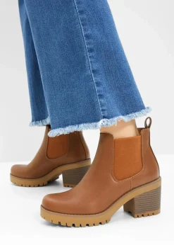 Chelsea-Boots mit Blockabsatz
