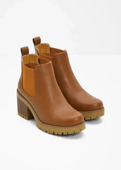 Chelsea-Boots mit Blockabsatz