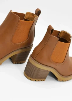 Chelsea-Boots mit Blockabsatz