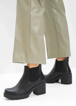 Chelsea-Boots mit Blockabsatz