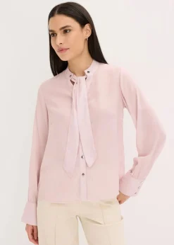 Chiffonbluse mit abnehmbarer Schluppe