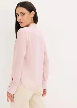 Chiffonbluse mit abnehmbarer Schluppe