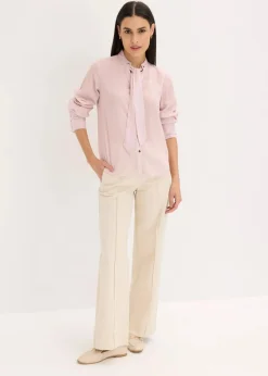 Chiffonbluse mit abnehmbarer Schluppe