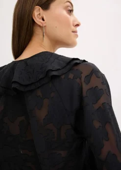 Chiffonbluse mit leichter Transparenz