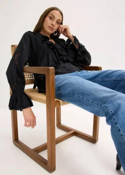 Chiffonbluse mit leichter Transparenz