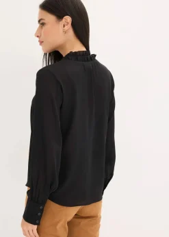 Chiffonbluse mit Rüschen