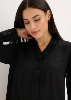 Chiffonbluse mit Rüschen