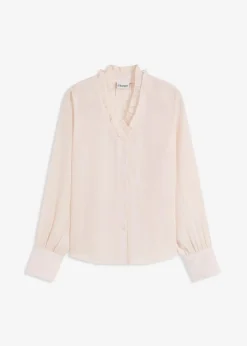 Chiffonbluse mit Rüschen