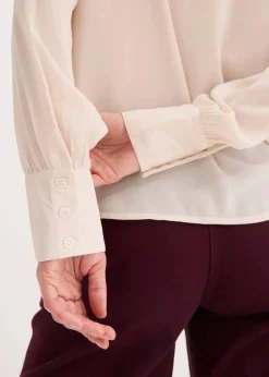 Chiffonbluse mit Rüschen