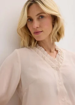 Chiffonbluse mit Rüschen